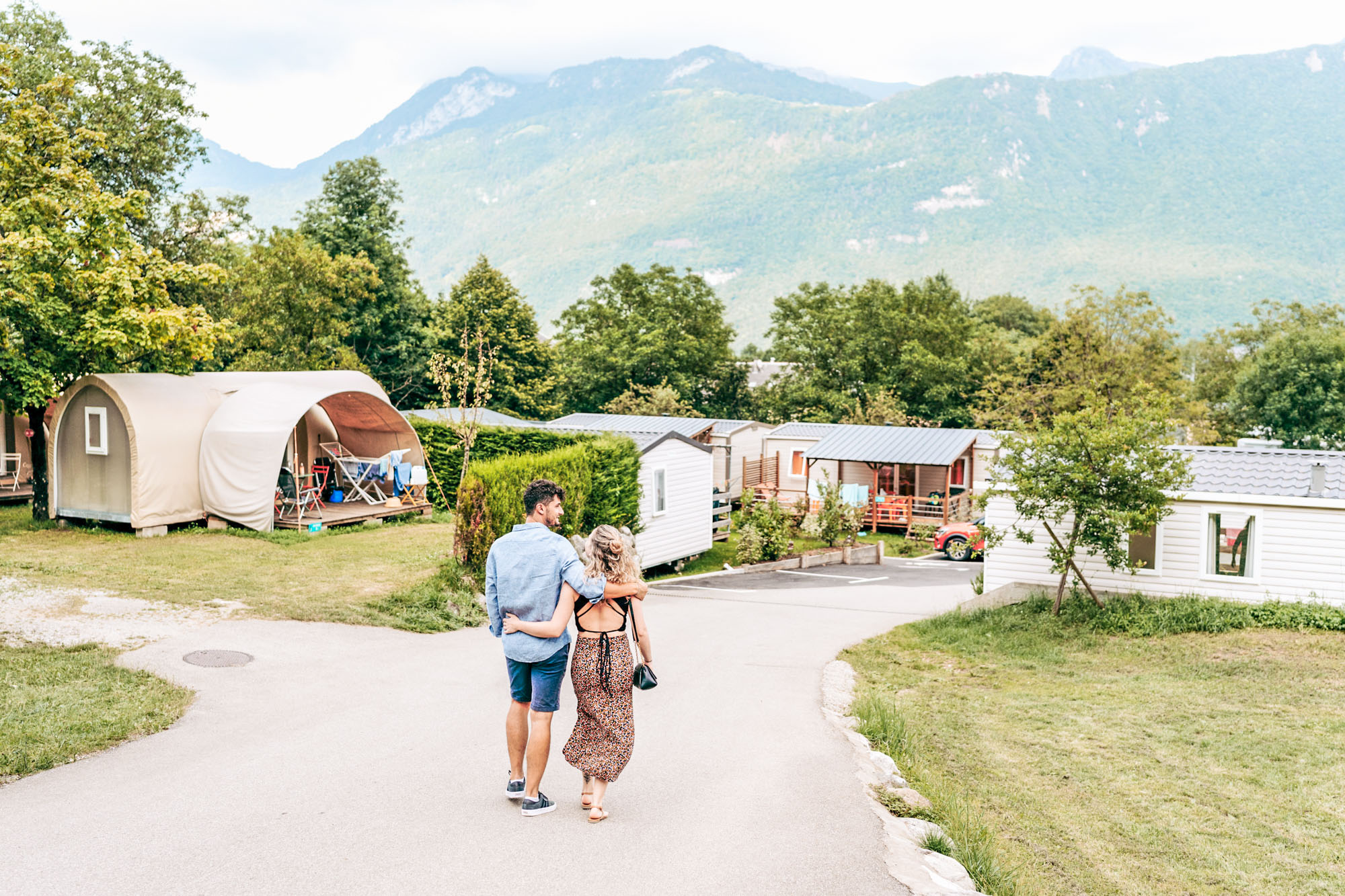 wandeling langs de allee camping les fontaines