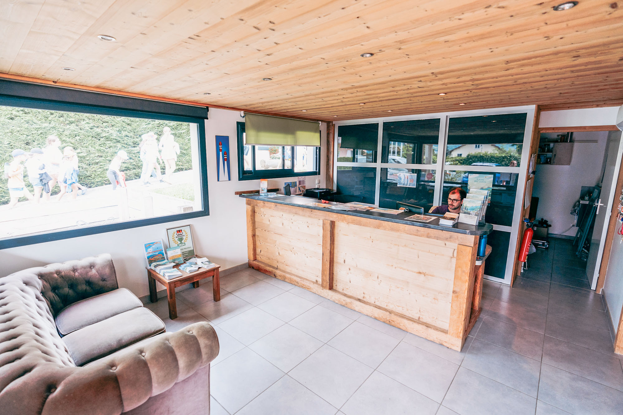 reception at La Ravoire family campsite in Doussard