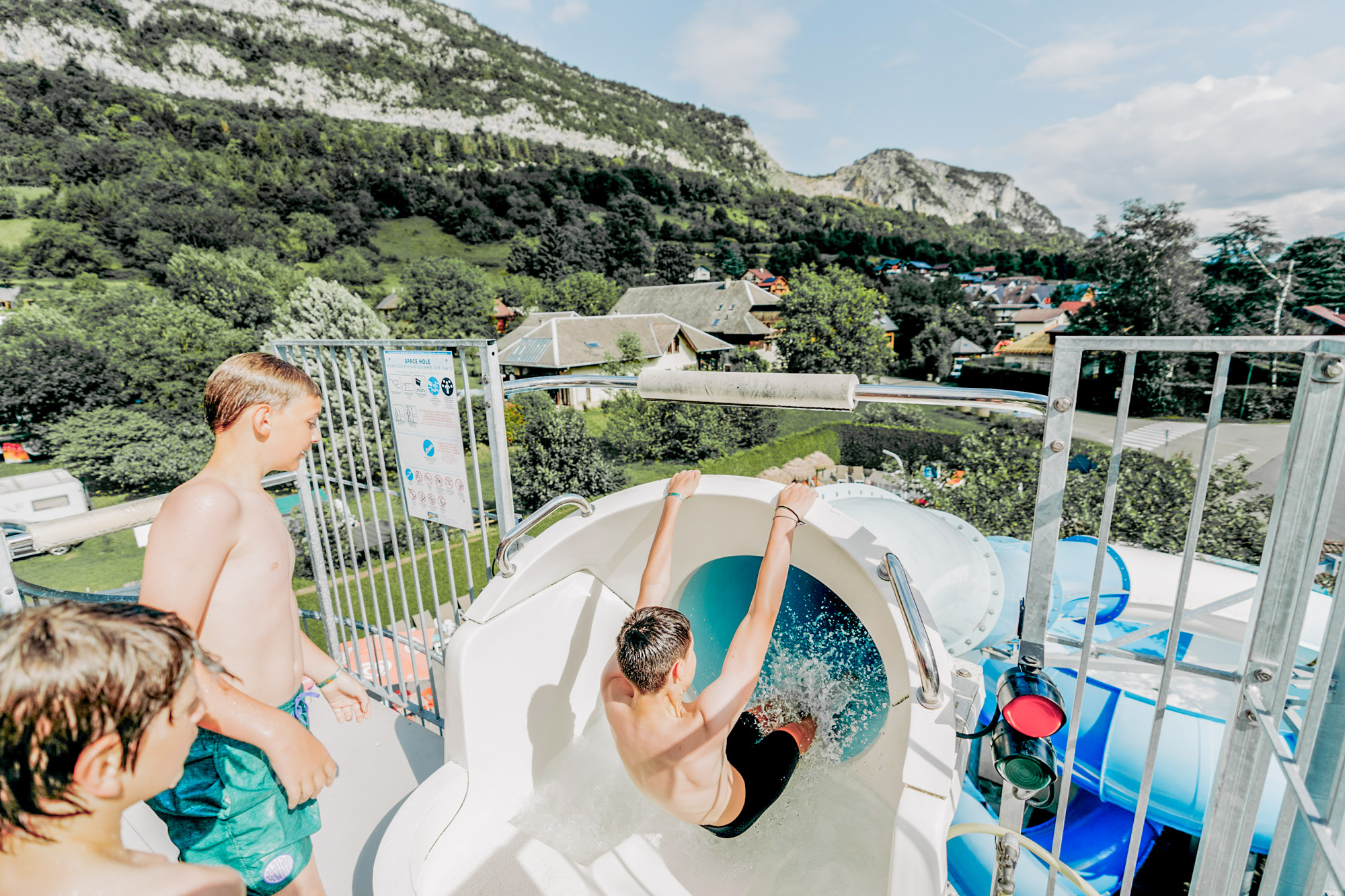 glijbaan waterpark camping les fontaines